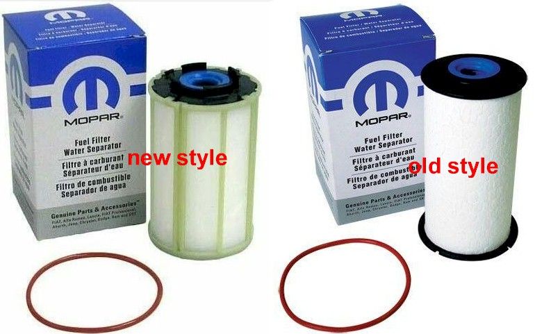 Mopar updates part number and look for 2013-2018 Ram 3.0L Eco diesel fuel filter from 68235275AA to 68235275AB.