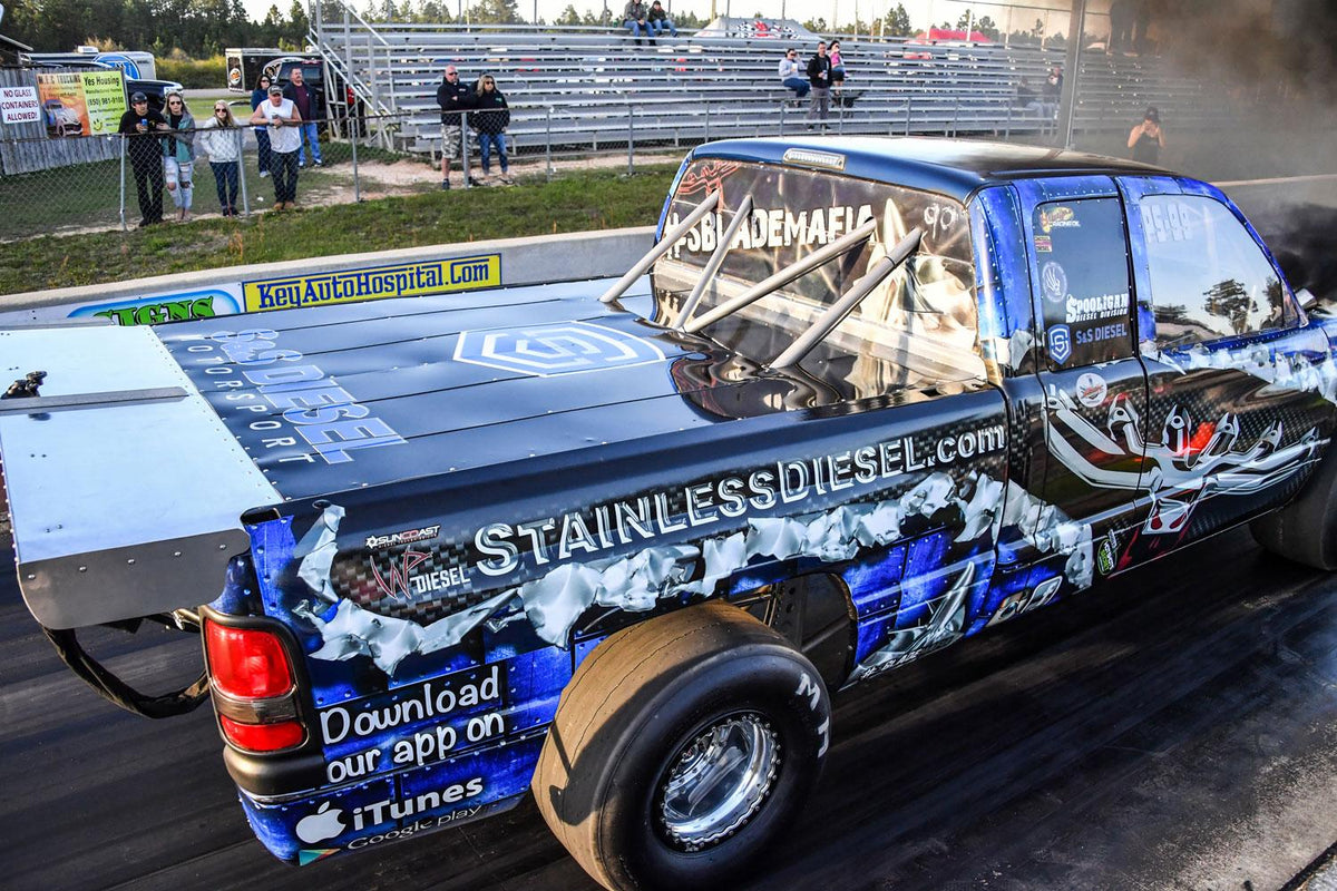 2500 horsepower Ram dominates at the dragstrip.