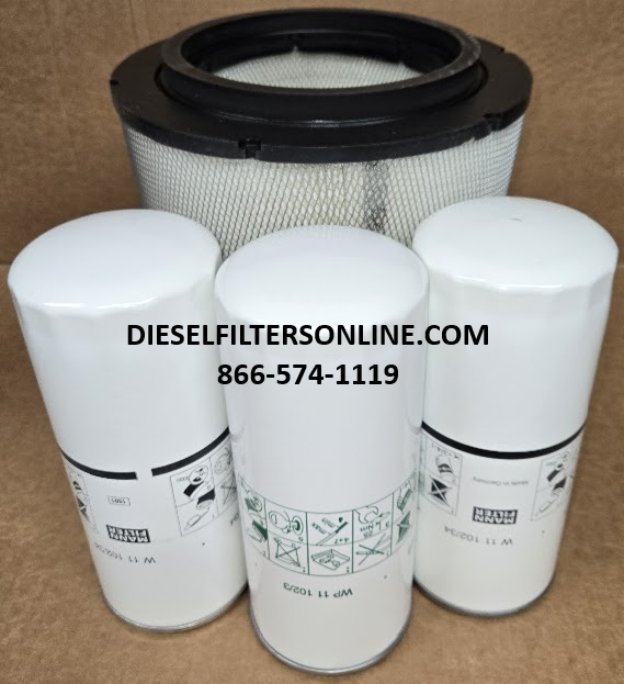 Kit de mantenimiento Volvo Penta W-11-102/34(21707133) x 2 WP-11-102/3(21707132) WK-1144(22377272) RS5693(21196919) Compatible con motores diésel D13 Serie