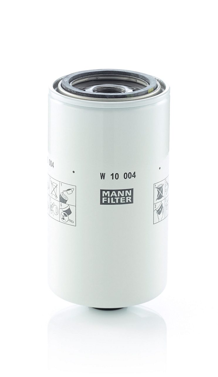 W-10-004 Mann Spin-on Oil Filter (OEM #s Cummins 3937695, 3937145, 3937743, Case 84393902, Ammann 1-950369, 4-9501000046, Mopar 5016547AC)