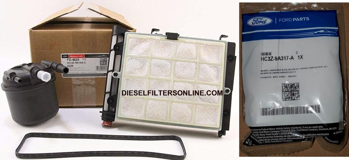 New Fuel filter kit for 2020 Ford F250/F350 6.7L Powerstoke diesels. FD4625AA