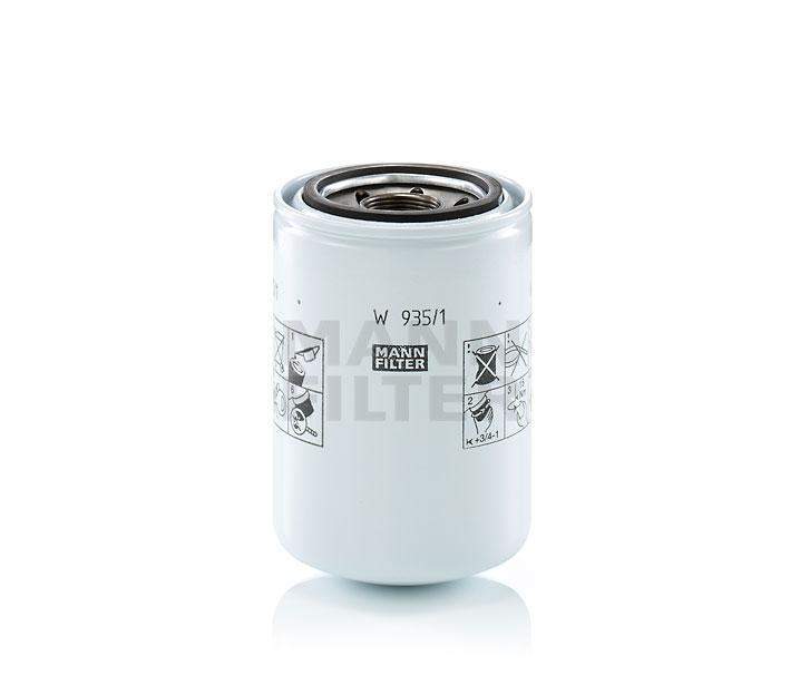 [W-935/1]Filtro de aceite europeo tipo spin-on Mann-Filter (Bobcat Heavy truck and Bus/Off-Highway 6653336)