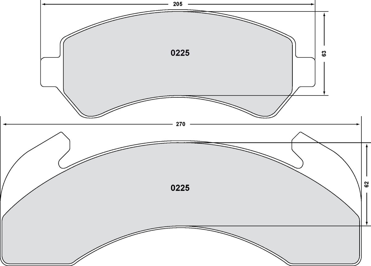 [0225.10]Performance Friction Z-Rated brake pads.FMSI(D225)(old pfc #225Z)