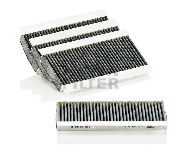 [CUK-22-008-4]Mann-Filter European Cabin Filter - Carbon Activated(BMW Passenger Car and Light Truck 64 31 9 159 606)