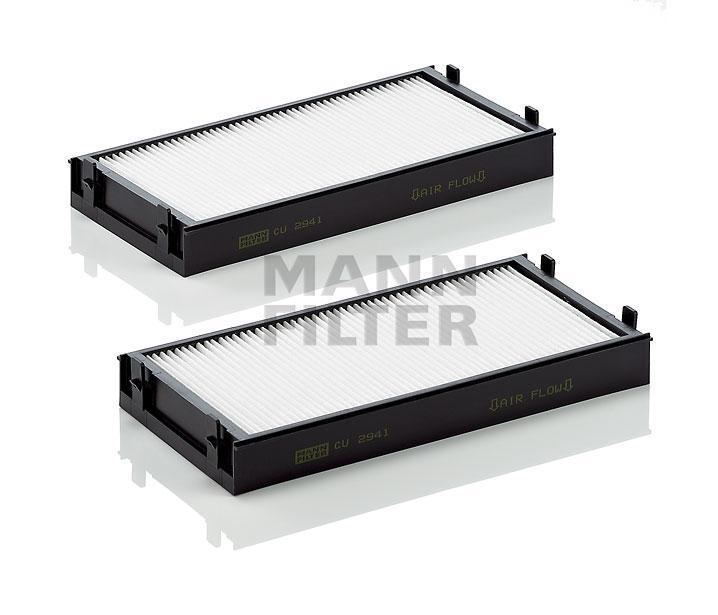 [CU-2941-2]Filtro de cabina europeo Mann-Filter (BMW para turismos y vehículos comerciales ligeros 64 31 6 945 586)