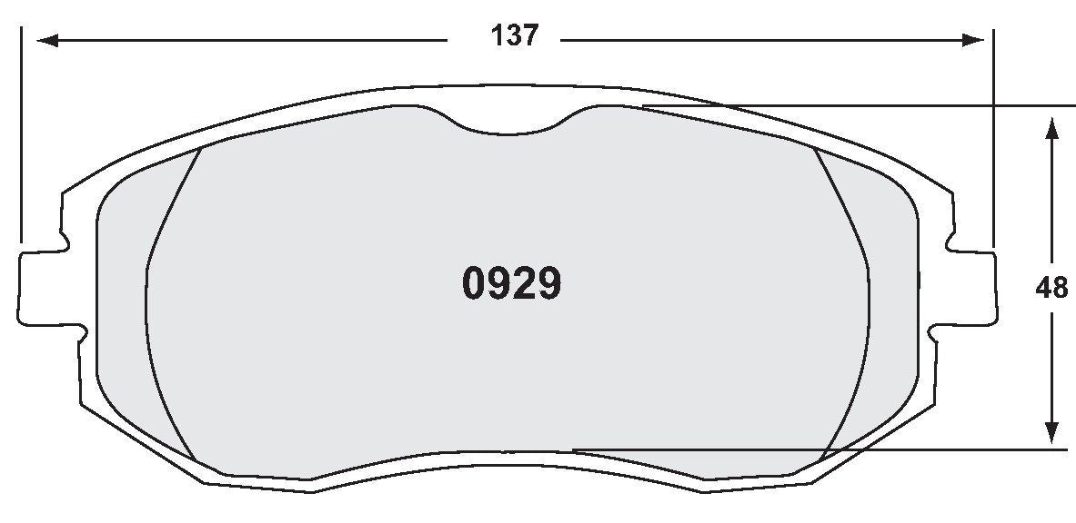 [0929.10]Performance Friction Z-Rated brake pads.FMSI(D929)
