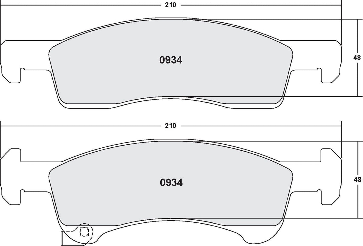[0934.10]Performance Friction Z-Rated brake pads.FMSI(D934)(old pfc #9344)