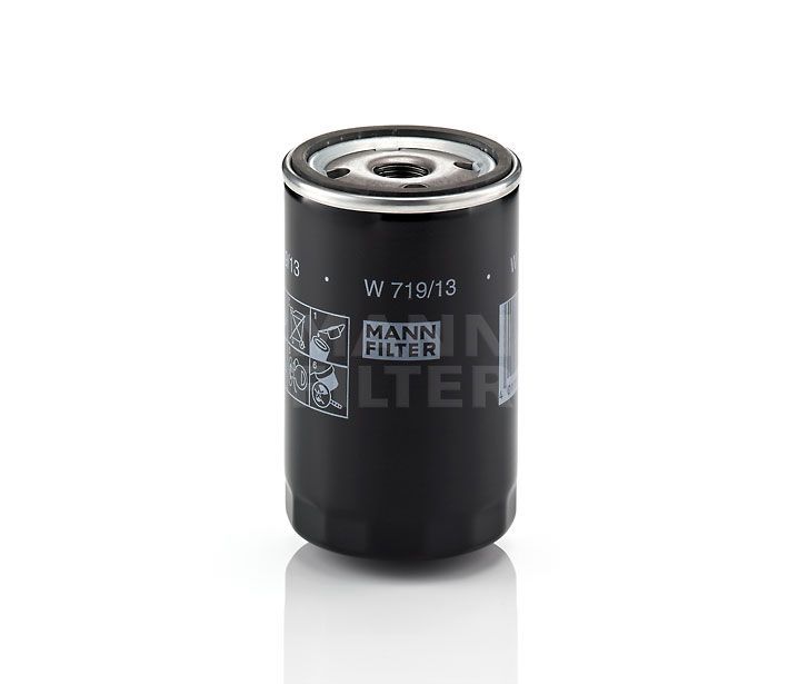 [W-719/13]Filtro de aceite europeo de rosca Mann-Filter (Mercedes-Benz Automóvil de pasajeros y Camión ligero 102 184 01 01)