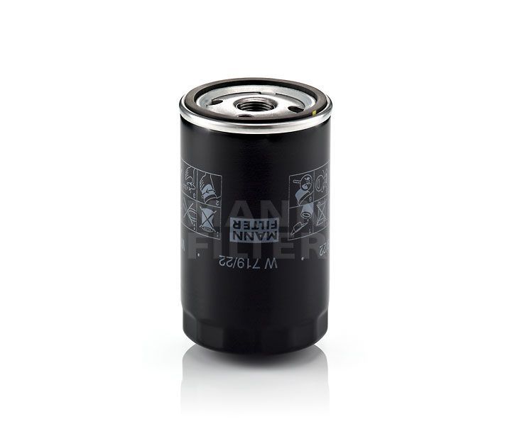 [W-719/22]Filtro de aceite europeo tipo spin-on Mann-Filter (Porsche Automóvil de pasajeros y Camión ligero 944.107.201.02)