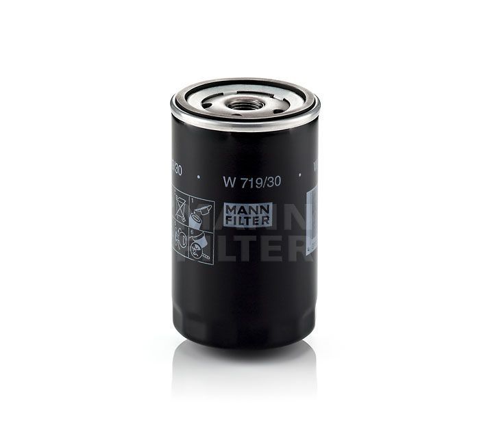 [W-719/30]Mann-Filter European Spin-on Oil Filter(75876,1j878-32431,hh153-32430,171941)