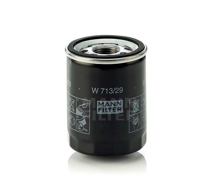 [W-713/29]Filtro de aceite europeo tipo spin-on Mann-Filter (Jaguar para turismos y camiones ligeros C2N3587)
