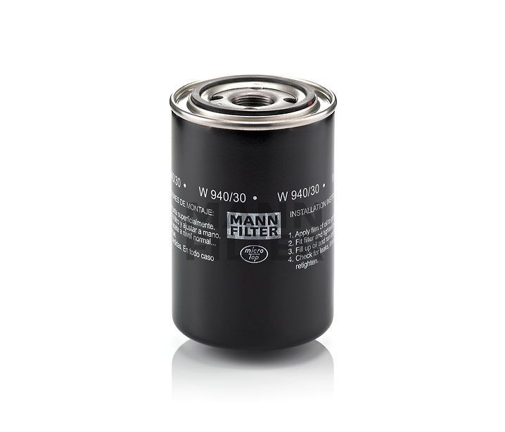 [W-940/30]Filtro de aceite europeo tipo spin-on Mann-Filter(SI - Camiones pesados industriales y autobuses/maquinaria fuera de carretera )