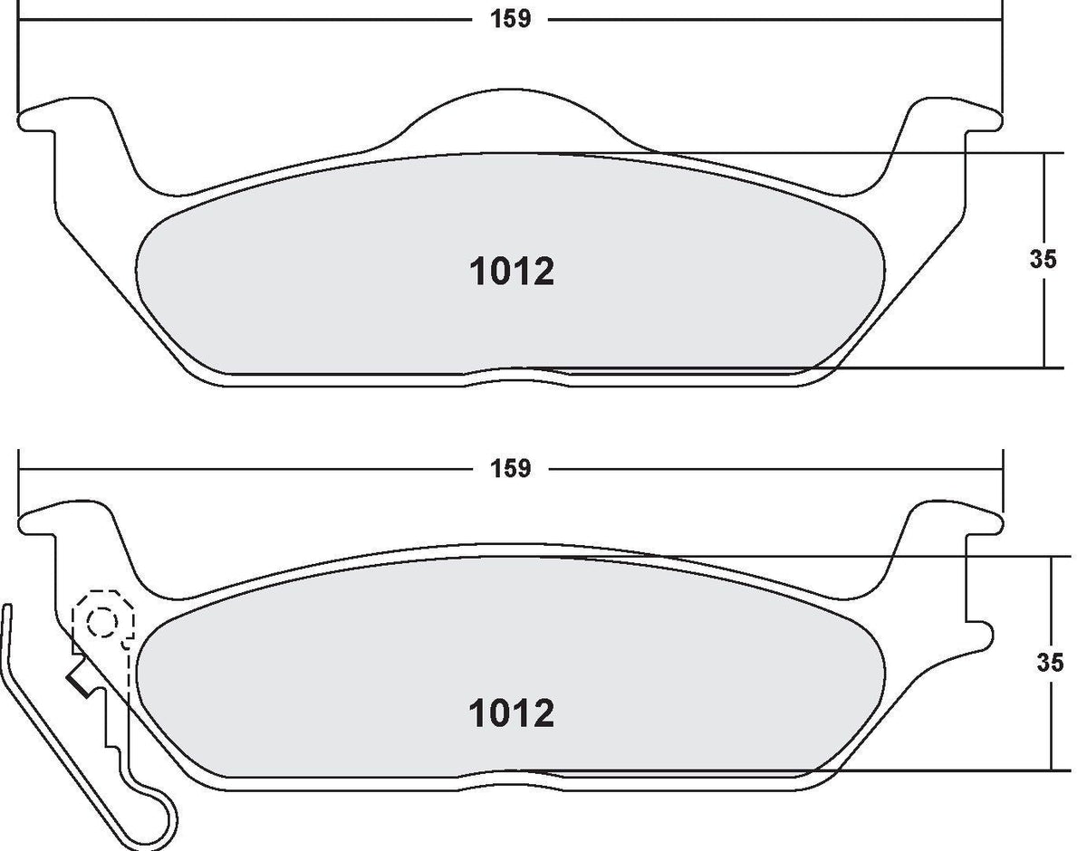 [1012.20]Performance Friction Carbon Metallic brake pads.FMSI(D1012)