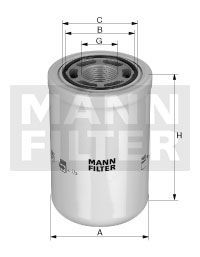 [WH-1257/1]Filtro hidráulico europeo de rosca Mann-Filter (Gehl Heavy truck y Bus/Off-Highway 137359)