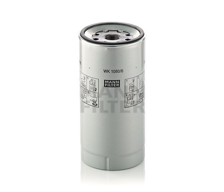 [WK-1080/6-X]Mann-Filter European Spin-on Fuel Filter(Industrial- Several Heavy truck and Bus/Off-Highway 000 477 17 02)