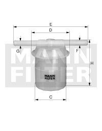 [WK-42/6]Mann-Filter European Spin-on Fuel Filter(Industrial- Several Heavy truck and Bus/Off-Highway LHM 388)