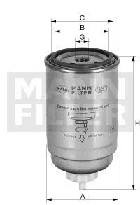 [WK-842/6]Mann-Filter European Spin-on Fuel Filter(Liebherr Off-Highway n/a)