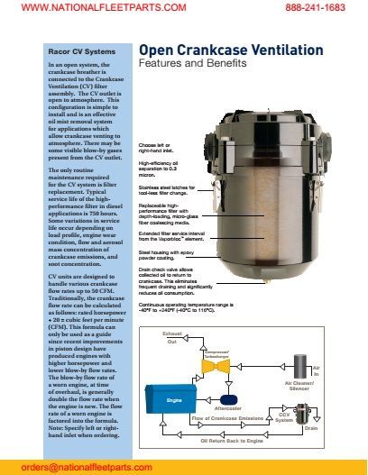 [CCV12001-10L]Racor CCV SYSTEM- NON-BYPASS LH