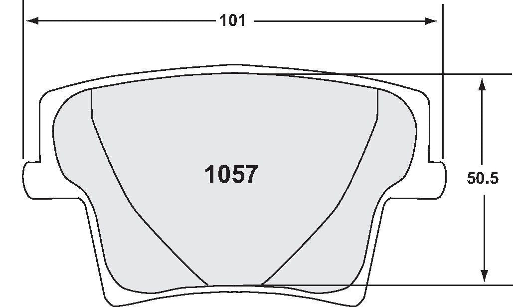 [1057.20]Performance Friction Carbon Metallic brake pads.FMSI(D1057)