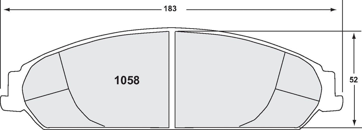 [1058.20]Pastillas de freno metálicas de carbono Performance Friction.FMSI(D1058)