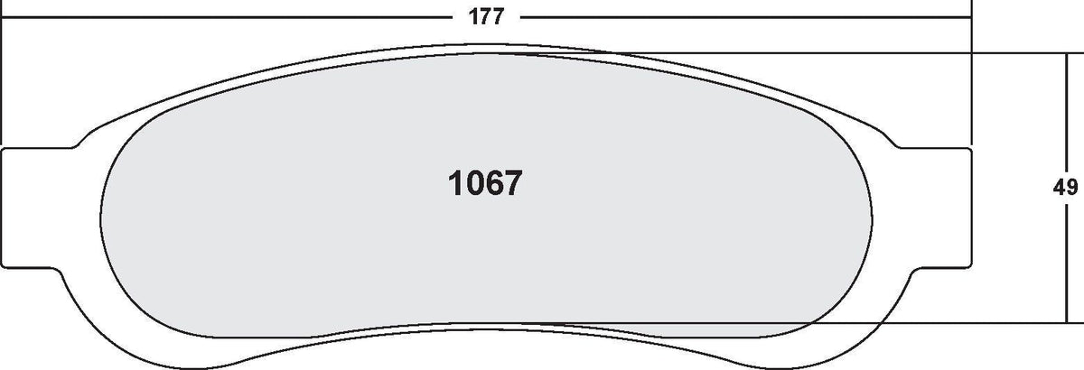[1067.10]Pastillas de freno Performance Friction con clasificación Z.FMSI(D1067)
