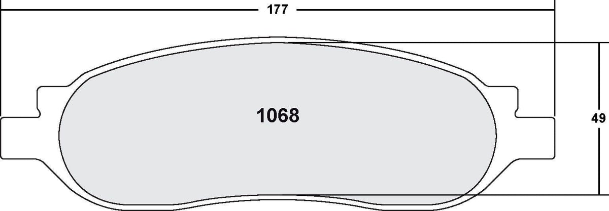 [1068.10]Pastillas de freno Performance Friction con clasificación Z.FMSI(D1068)