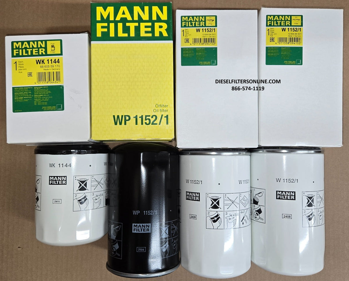 Volvo Penta Oil & Fuel Filter Kit W-1152/1(23658092) x 2 WP-1152/1(21707132) WK-1144(22377272) Fits D16 Diesel Engines Series