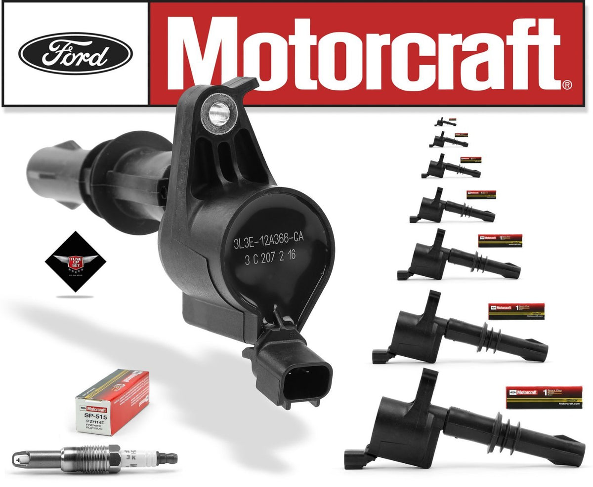 [dg-511(x8)/SP515(x8)]Juego de 8 bobinas de encendido Motorcraft/Ford OEM DG511 (DG511)-3L3Z-12029-BA y 8 bujías SP515.