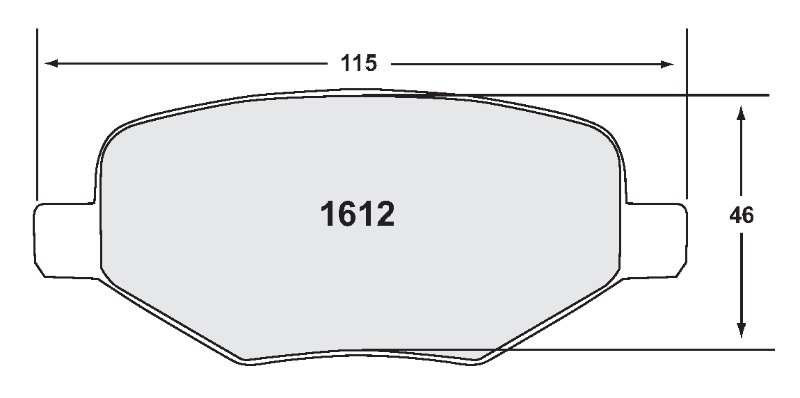 [1612.20]Pastillas de freno metálicas de carbono Performance Friction.FMSI(D1612)