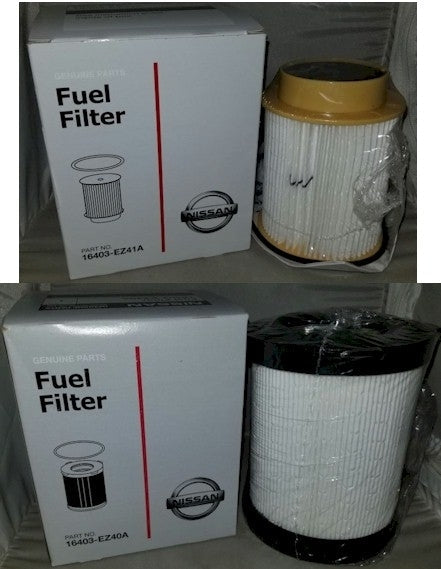 [16403EZ41A-16403EZ40A]2016-2019 Titan XD 5.0 V8 Cummins Diesel Genuine Nissan OEM upper and lower fuel FIlter kit(both fuel filters)