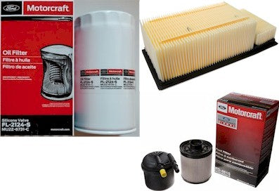 [fd-4615/FA2112/FL2124S]2011-2016 Ford 6.7 litros Powerstroke turbo diésel kit de filtro de combustible/agua Motorcraft, filtro de aire y aceite.