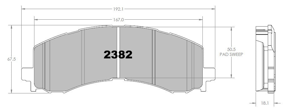 [2382.20]Pastillas de freno metálicas de carbono Performance Friction.FMSI(D2382)