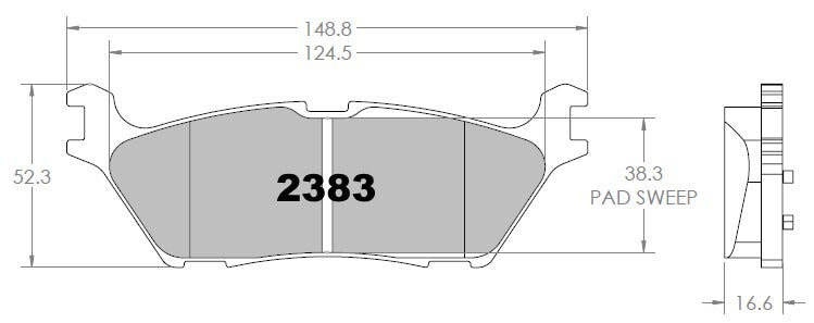 [2383.20]Pastillas de freno metálicas de carbono Performance Friction.FMSI(D2383)