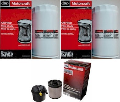 [fl-2124S(x2)/FD4615]2011-16 Motorcraft Ford 6.7 litros turbo diésel kit de filtro de aceite y combustible.