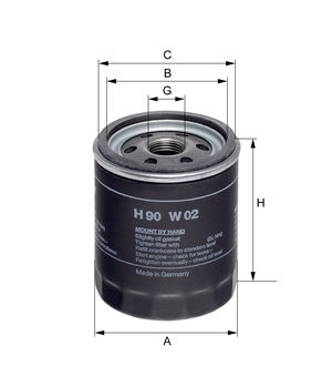 [H90W02]Hengst filter (Ingersoll Rand 92118660, 92824598) (OE#-0117-4416)