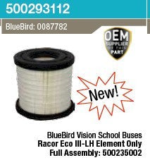 [500293112]Parker Racor ECO-III LH ELEMENT (Bluebird 0087782 /Baldwin RS5458)