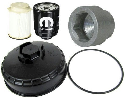 [68197867AB-68157291AA--68065612AA--13290]2013-18 Ram truck with 6.7 liter Cummins diesel Mopar fuel filter Kit(both fuel filters),cap,socket.