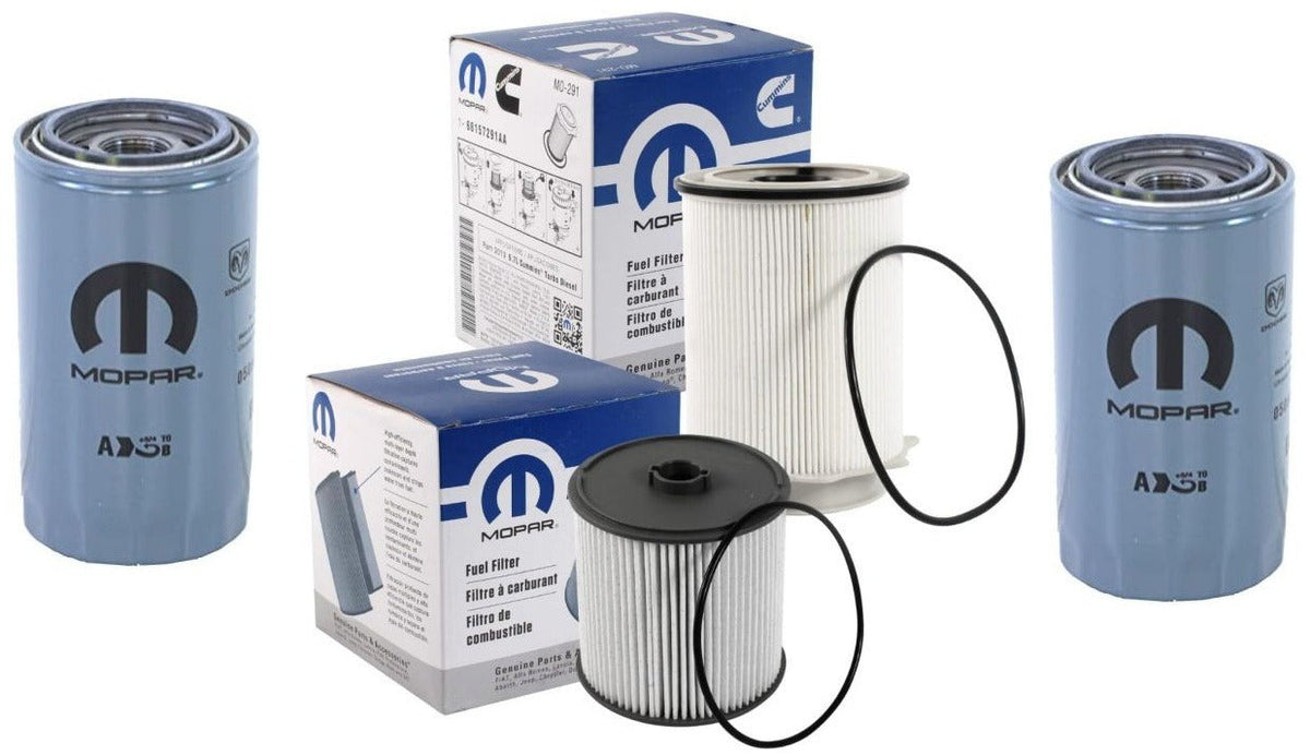 [68157291AA--68436631AA-05083285aax2]Filtros de combustible diésel y filtros de aceite Mopar OEM auténticos para Ram 6.7 litros 2019-24.