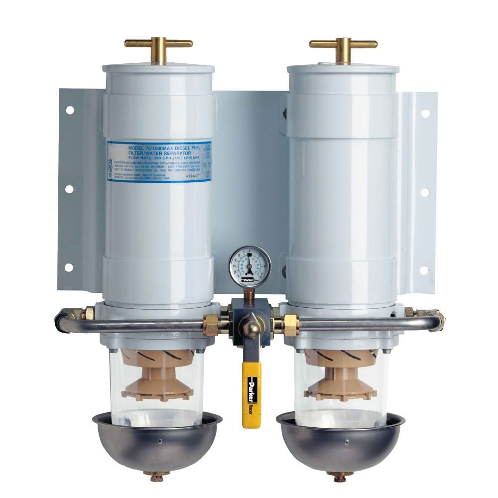 [751000MAX10]Parker Racor MAX-DUAL FF/WS-ROTARY VALVE