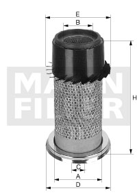 [C-1588]Elemento de filtro de aire europeo Mann-Filter(SI - Camión pesado industrial y autobús/Fuera de carretera )