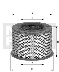 [C-2375]Mann-Filter European Air Filter Element(SI - Industrial Heavy truck and Bus/Off-Highway )