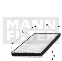 [CU-3058]Filtro de cabina europeo Mann-Filter(SI - Camión pesado industrial y Autobús/Fuera de carretera )