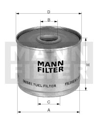 [P-935/2-X]Elemento filtrante europeo de combustible Mann-Filter(Industrial- Varios vehículos todoterreno 8034700)