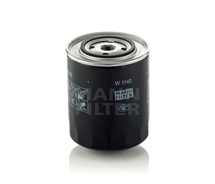 [W-1140]Filtro de aceite europeo tipo spin-on Mann-Filter (Industrial - Varios camiones pesados y autobuses/fuera de carretera 0451341-1)