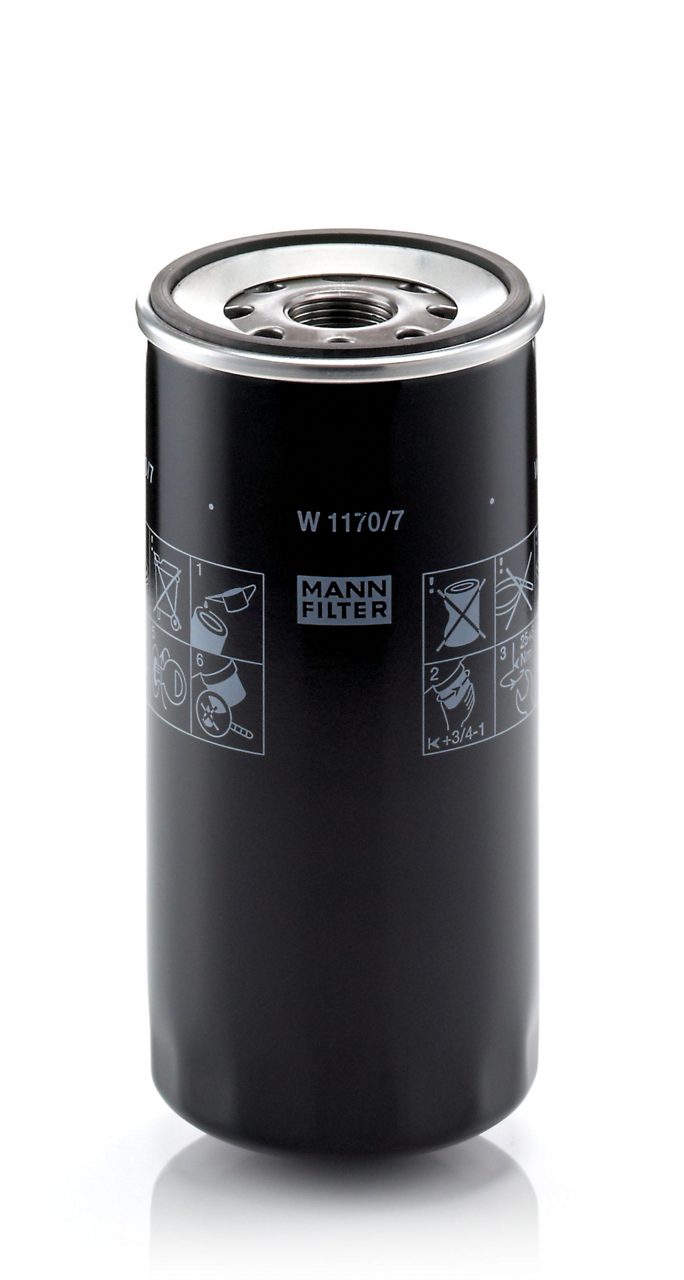 [W-1170/7]Mann-Filter European Spin-on Oil Filter(SI - Industrial Heavy truck and Bus/Off-Highway )