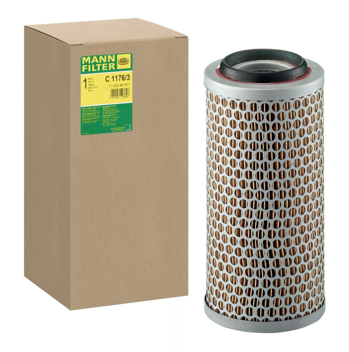 [C-1176/3]Elemento de filtro de aire europeo Mann-Filter(113129620A,49061600,9974200,43260800,02165029,43260800,00746910,6a-4604,400308015,96006348)