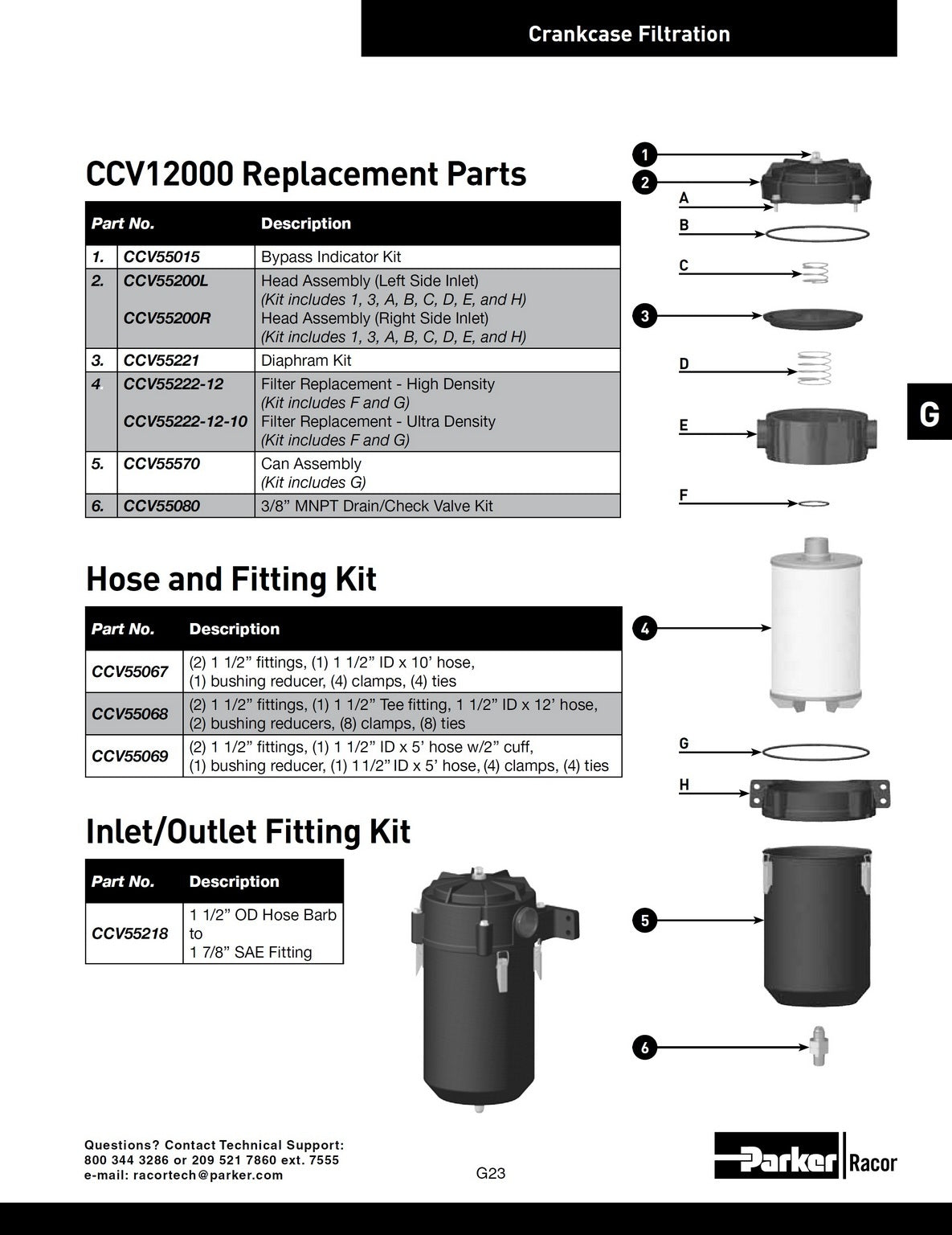 [CCV55222-12-10] Elemento Racor CCV12000 con medio dual