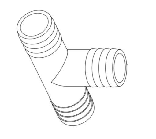 [CCV55040]Parker Racor 1 1/4 HOSE BARB TEE