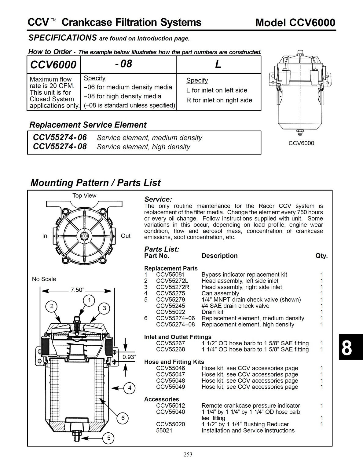 [CCV55245]Parker Racor #4 SAE CHECK VALVE FOR CCV4500- 6000