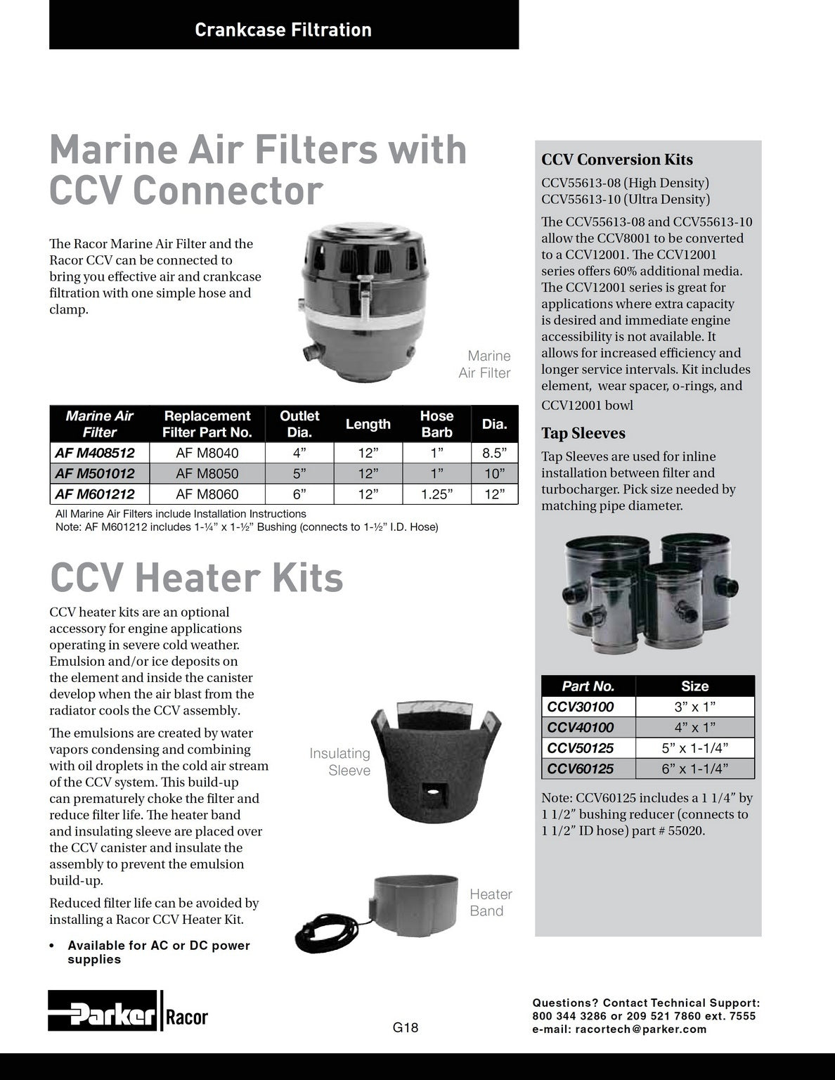 [CCV55462-24]Parker Racor CCV6000 HEATER KIT-24 Volt